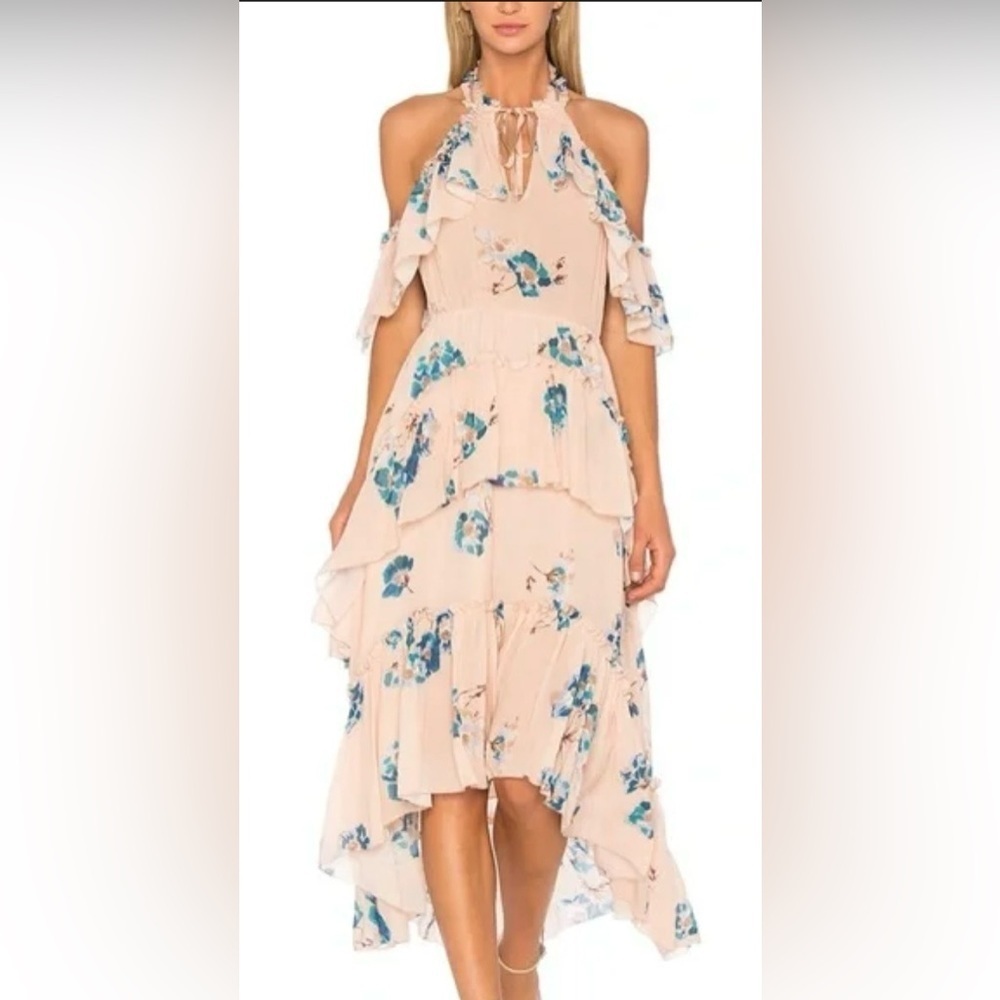 Ulla Johnson Blue Floral High Low Dress - Picture 1 of 16